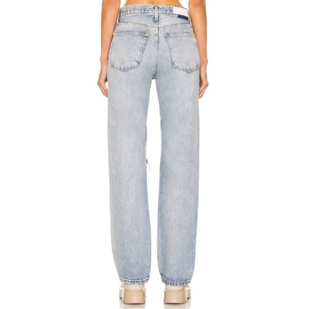 Revolve Re/Done 90s High Rise Loose Jeans in Breezy Indigo with Rips Size 30 - Picture 3 of 12